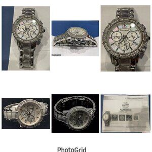 LUXURY💎 Judith Ripka SILVER Ladies Watch DIAMONIQUE Bezel VINTAGE NEW🆕 BATTERY